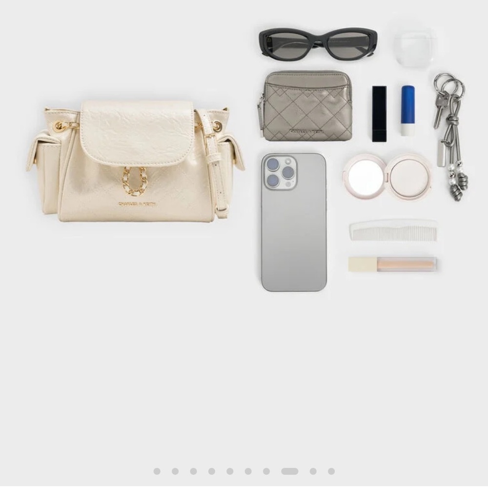 Charles & Keith Ivory Crossbody Bag - Picture 4 of 8